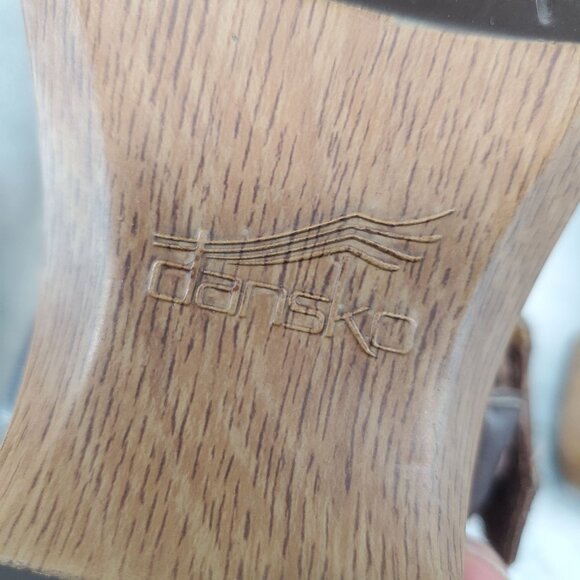 Dansko Shoes Womens Size EU 38 US 7.5-8 Brown Leather Sara Sandals - Picture 8 of 12